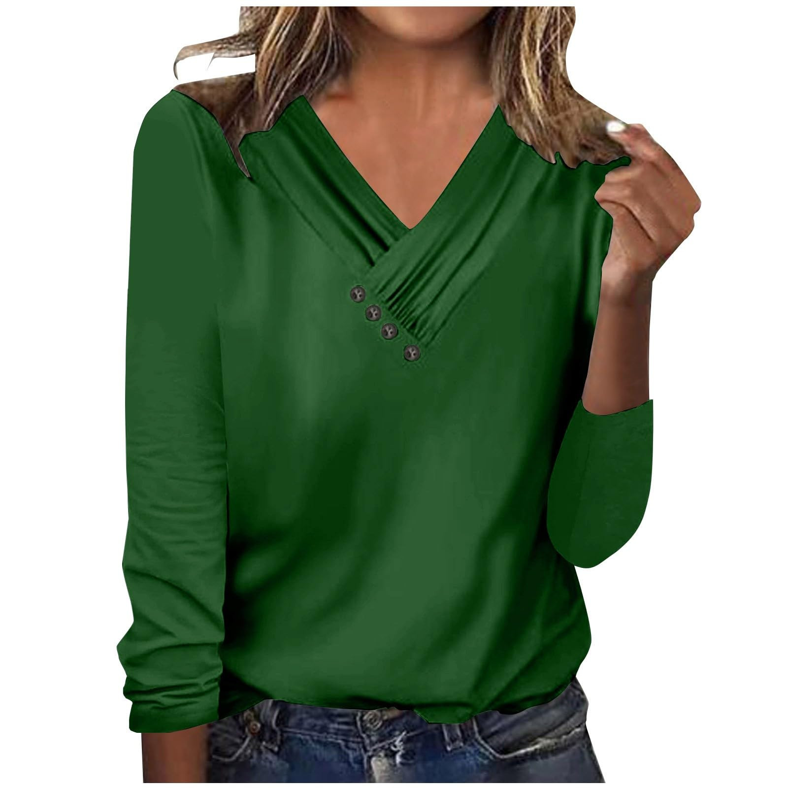 thumbnail image 1 of Camiseta de manga corta con cuello en V para mujer: top con estampado «Love», poliéster, tallas S-XXXL, tallas EE. UU./Reino Unido/UE, informal/para todas las estaciones, 1 of 5